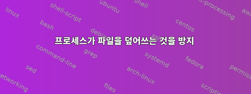 프로세스가 파일을 덮어쓰는 것을 방지