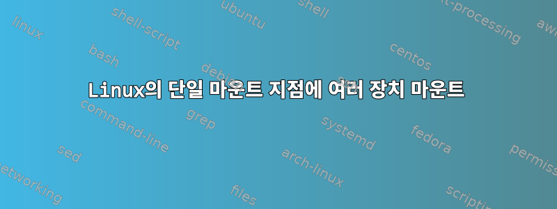 Linux의 단일 마운트 지점에 여러 장치 마운트