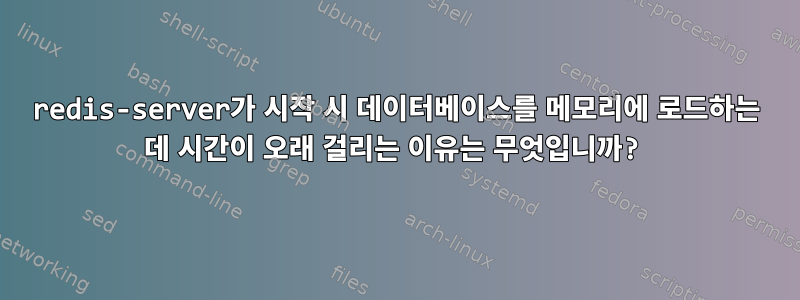 redis-server가 시작 시 데이터베이스를 메모리에 로드하는 데 시간이 오래 걸리는 이유는 무엇입니까?