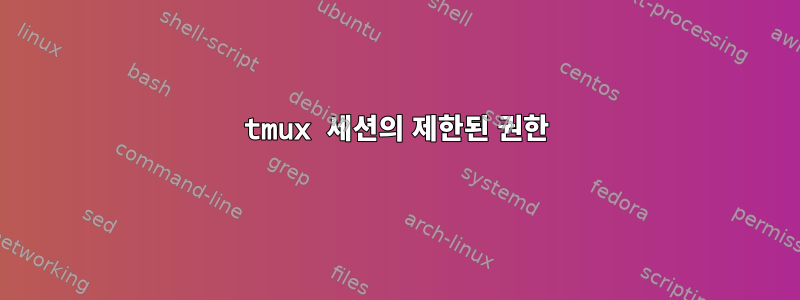 tmux 세션의 제한된 권한