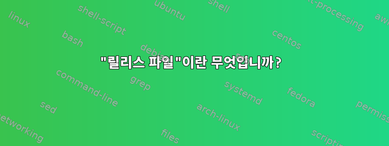 "릴리스 파일"이란 무엇입니까?