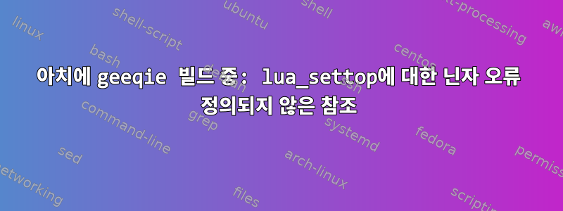 아치에 geeqie 빌드 중: lua_settop에 대한 닌자 오류 정의되지 않은 참조