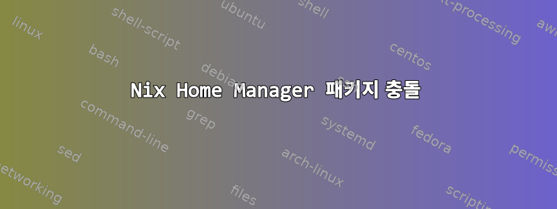 Nix Home Manager 패키지 충돌