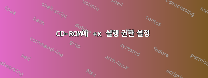 CD-ROM에 +x 실행 권한 설정