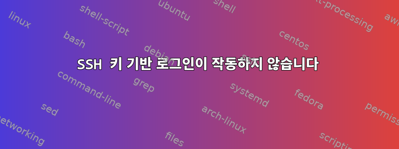 SSH 키 기반 로그인이 작동하지 않습니다