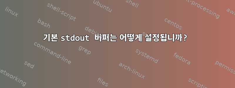 기본 stdout 버퍼는 어떻게 설정됩니까?