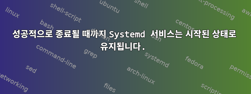 성공적으로 종료될 때까지 Systemd 서비스는 시작된 상태로 유지됩니다.