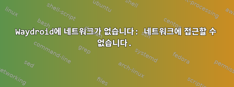 Waydroid에 네트워크가 없습니다: 네트워크에 접근할 수 없습니다.