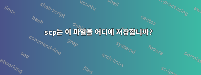 scp는 이 파일을 어디에 저장합니까?