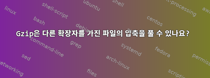 Gzip은 다른 확장자를 가진 파일의 압축을 풀 수 있나요?