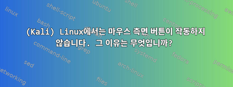 (Kali) Linux에서는 마우스 측면 버튼이 작동하지 않습니다. 그 이유는 무엇입니까?