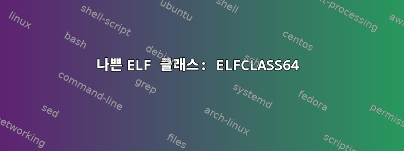 나쁜 ELF 클래스: ELFCLASS64