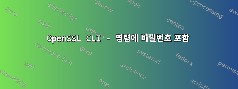 OpenSSL CLI - 명령에 비밀번호 포함