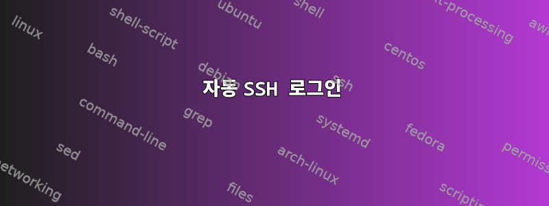 자동 SSH 로그인