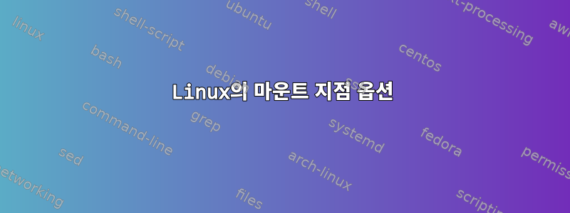 Linux의 마운트 지점 옵션