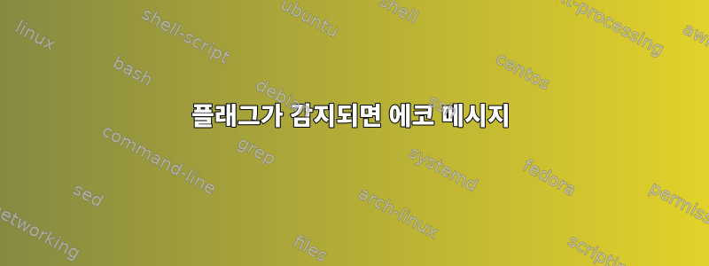 플래그가 감지되면 에코 메시지