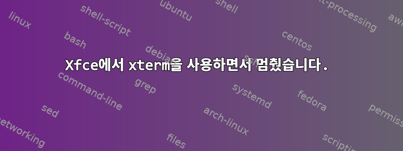 Xfce에서 xterm을 사용하면서 멈췄습니다.