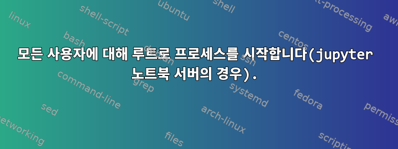 모든 사용자에 대해 루트로 프로세스를 시작합니다(jupyter 노트북 서버의 경우).