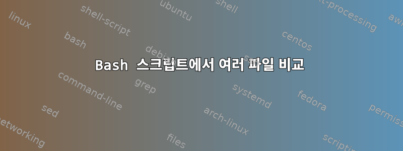 Bash 스크립트에서 여러 파일 비교