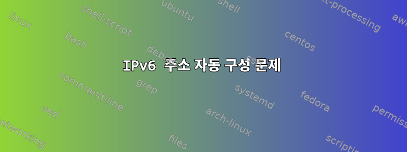 IPv6 주소 자동 구성 문제