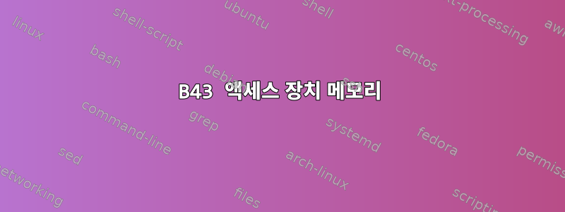 B43 액세스 장치 메모리