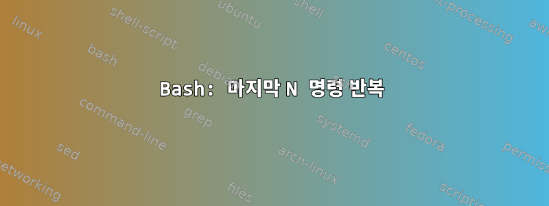 Bash: 마지막 N 명령 반복