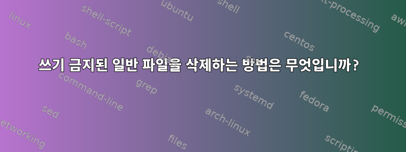 쓰기 금지된 일반 파일을 삭제하는 방법은 무엇입니까?