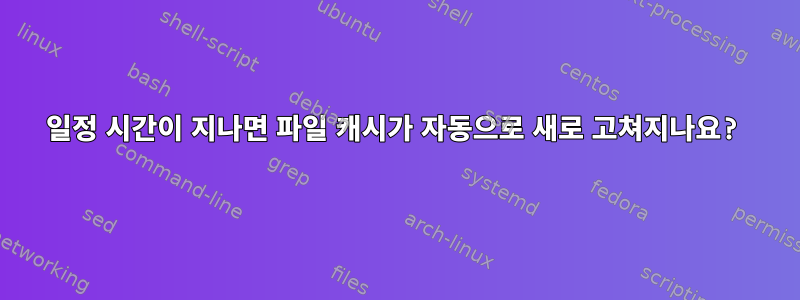 일정 시간이 지나면 파일 캐시가 자동으로 새로 고쳐지나요?