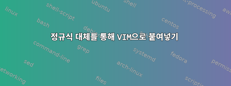 정규식 대체를 통해 VIM으로 붙여넣기