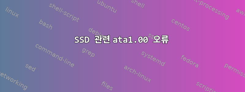 SSD 관련 ata1.00 오류