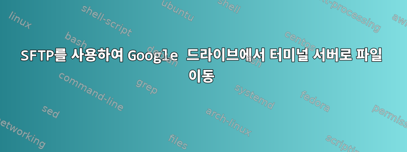 SFTP를 사용하여 Google 드라이브에서 터미널 서버로 파일 이동