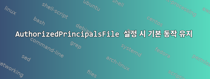 AuthorizedPrincipalsFile 설정 시 기본 동작 유지