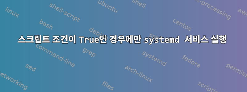 스크립트 조건이 True인 경우에만 systemd 서비스 실행