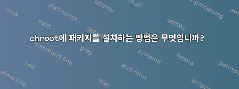 chroot에 패키지를 설치하는 방법은 무엇입니까?