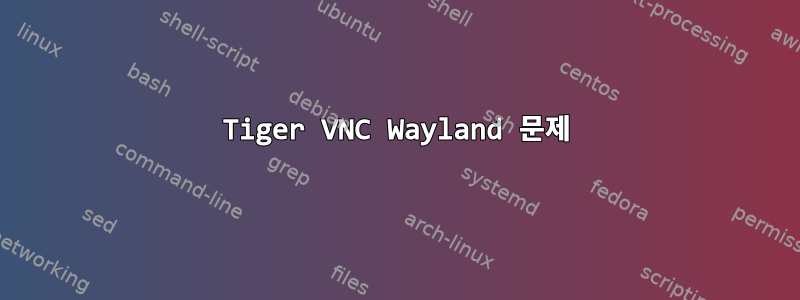 Tiger VNC Wayland 문제