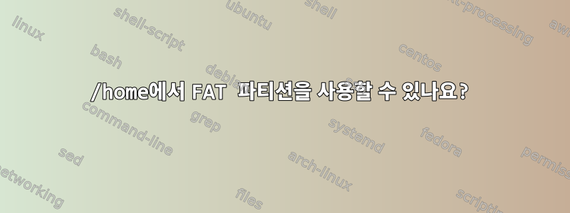 /home에서 FAT 파티션을 사용할 수 있나요?