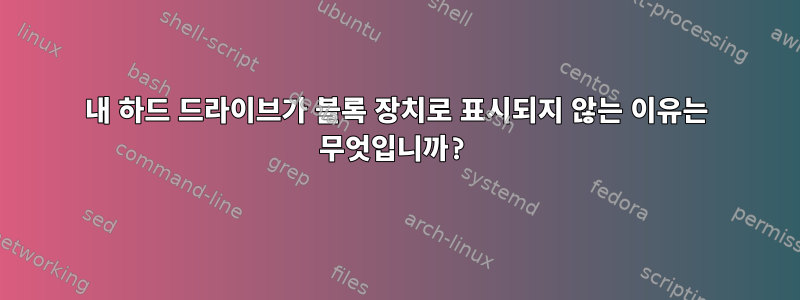 내 하드 드라이브가 블록 장치로 표시되지 않는 이유는 무엇입니까?