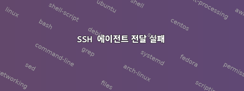 SSH 에이전트 전달 실패