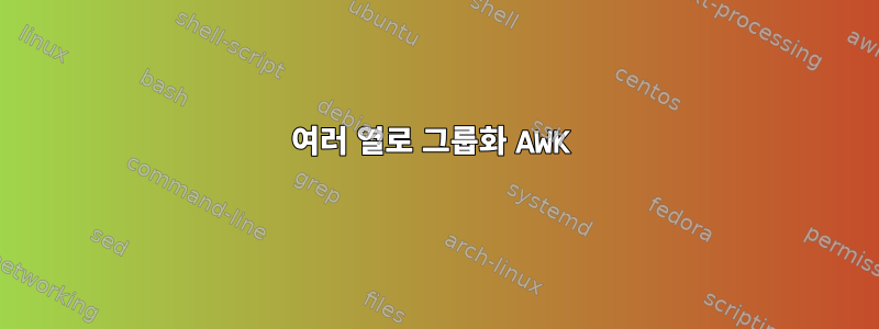 여러 열로 그룹화 AWK