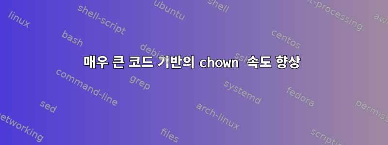 매우 큰 코드 기반의 chown 속도 향상