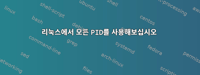 리눅스에서 모든 PID를 사용해보십시오