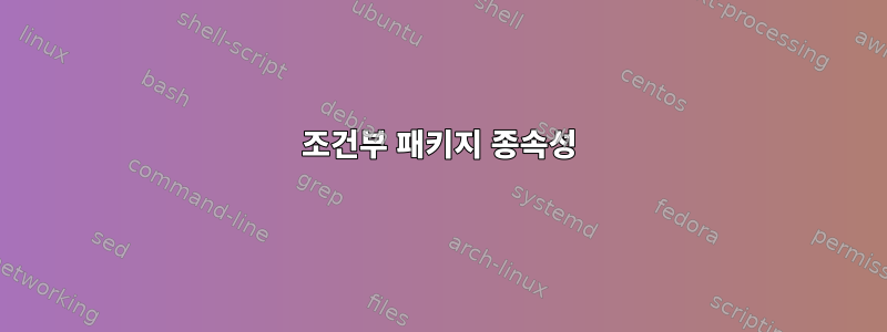 조건부 패키지 종속성