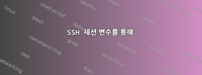 SSH 세션 변수를 통해