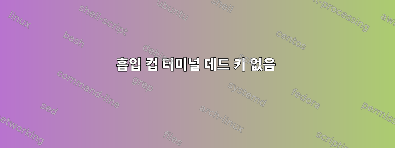 흡입 컵 터미널 데드 키 없음