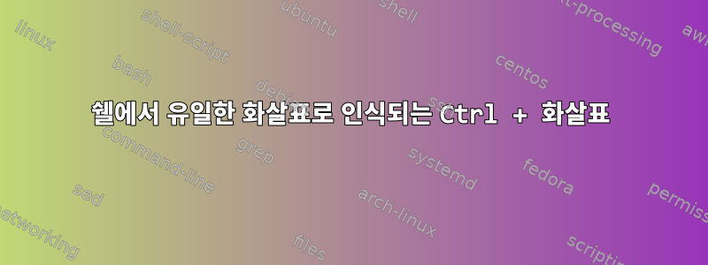 쉘에서 유일한 화살표로 인식되는 Ctrl + 화살표