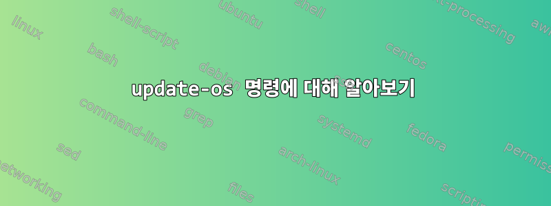 update-os 명령에 대해 알아보기