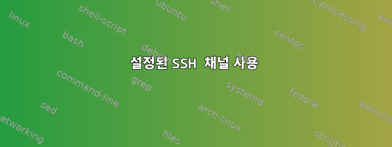 설정된 SSH 채널 사용