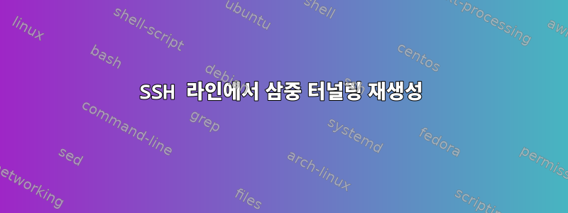 SSH 라인에서 삼중 터널링 재생성