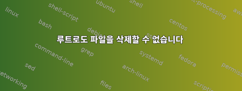 루트로도 파일을 삭제할 수 없습니다