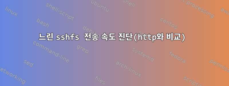 느린 sshfs 전송 속도 진단(http와 비교)